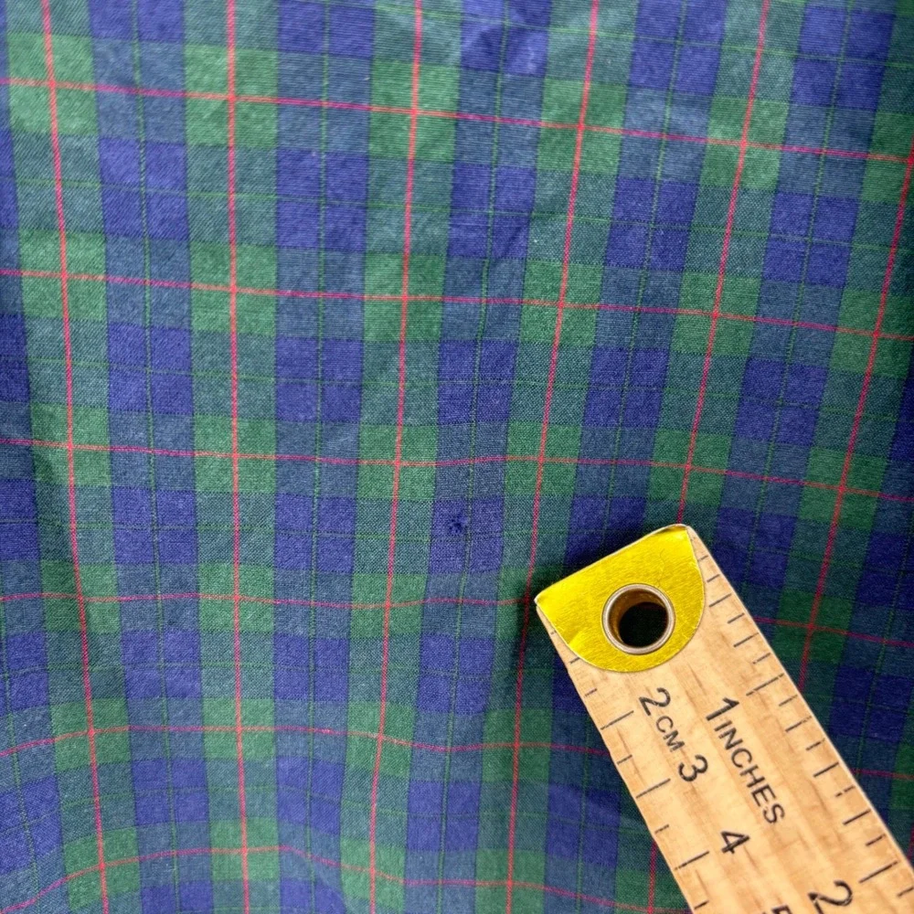 Polo Ralph Lauren Blake Shirt Men Large Green Blue Plaid Cotton Button Down